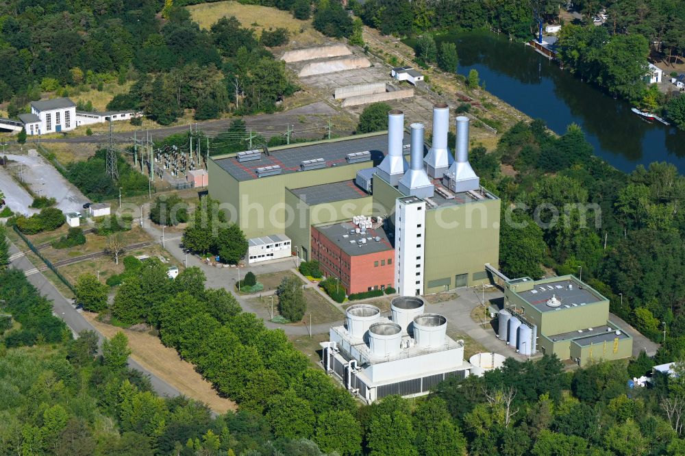 Aerial photograph Kirchmöser - Power station plants of the combined heat and power station - regional heat in Kirchmoeser in the state Brandenburg, Germany
