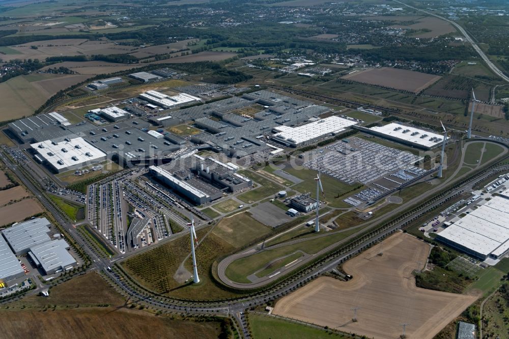 Aerial photograph Leipzig - Site location of Bayerische Motoren Werke AG BMW Leipzig in Saxony