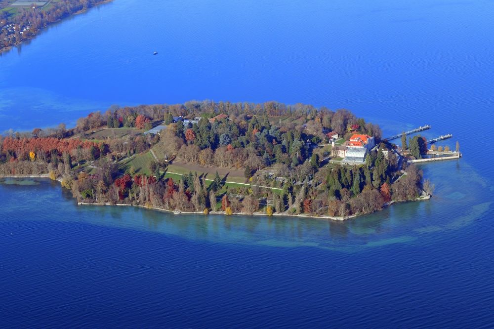Aerial image Mainau - Lake Island Mainau in the Lake Constance in Konstanz in the state Baden-Wuerttemberg