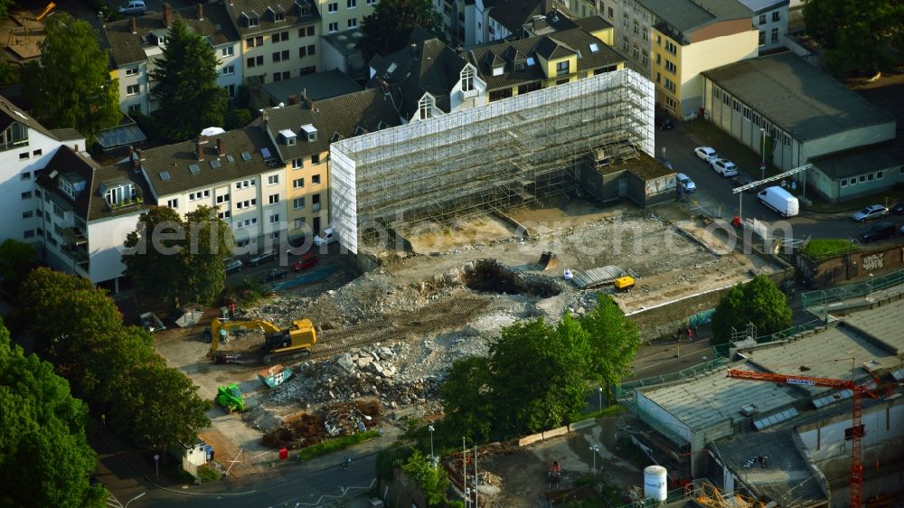 Aerial photograph Bonn - Fallow land and building land after demolition of a former prefabricated high-rise housing estate An of Windmuehle - Theaterstrasse in the district Zentrum in Bonn in the state North Rhine-Westphalia, Germany