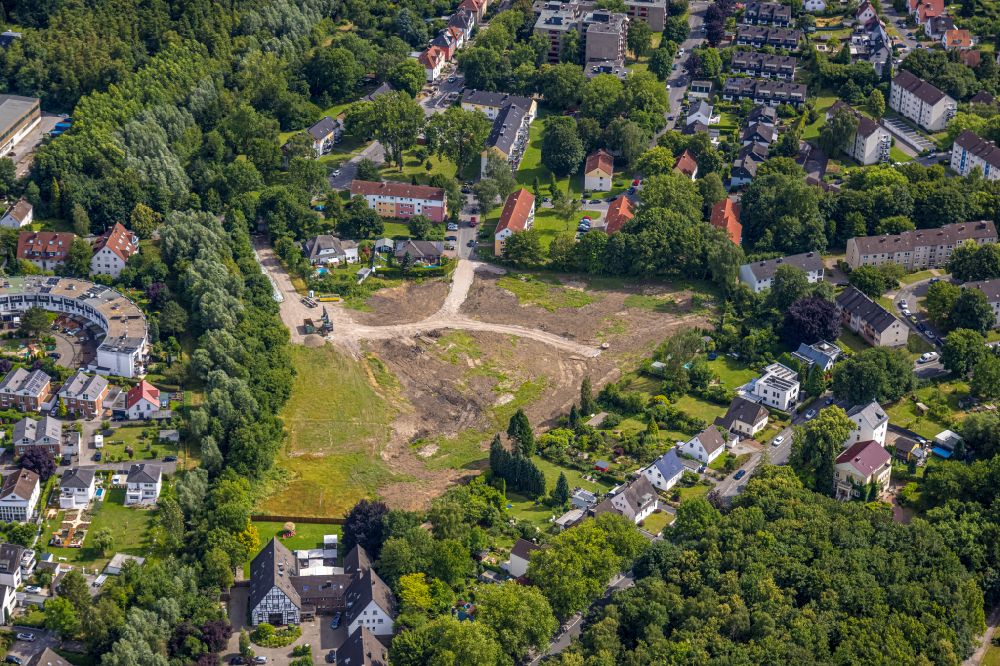 Aerial photograph Dortmund - Fallow land on the street Bramkampsweg in the district Menglinghausen in Dortmund in the Ruhr area in the state North Rhine-Westphalia, Germany