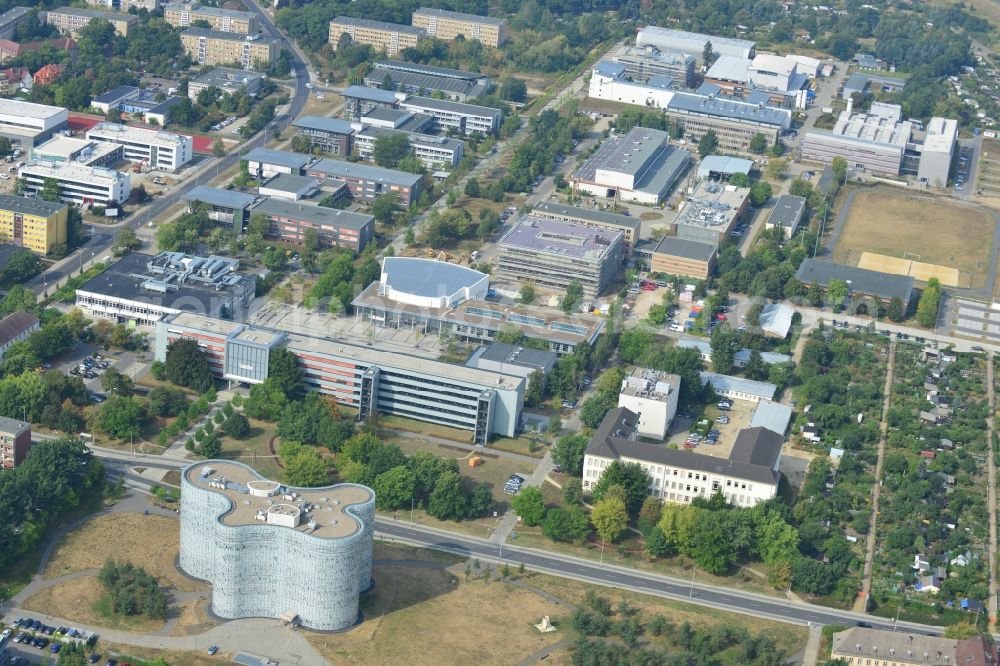 Cottbus from above - View of campus of Brandenburgian Technical University Cottbus in Brandenburg