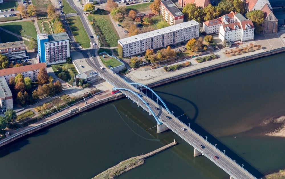 Aerial photograph Slubice - Road bridge construction along the B5 between Frankfurt / Oder and Slubice in lubuskie, Poland