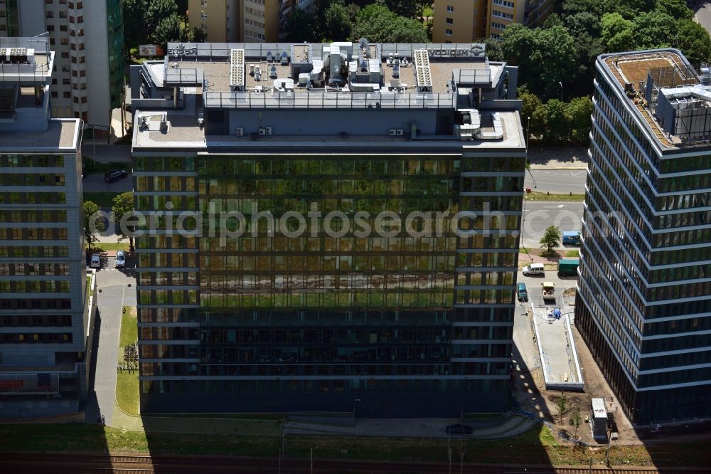 Warschau Ochota from the bird's eye view: Office and Commercial Building Nimbus , Equator und Brama Zachodnia operated by IMMOFINANZ AG in Mokotov district of Warsaw in Poland