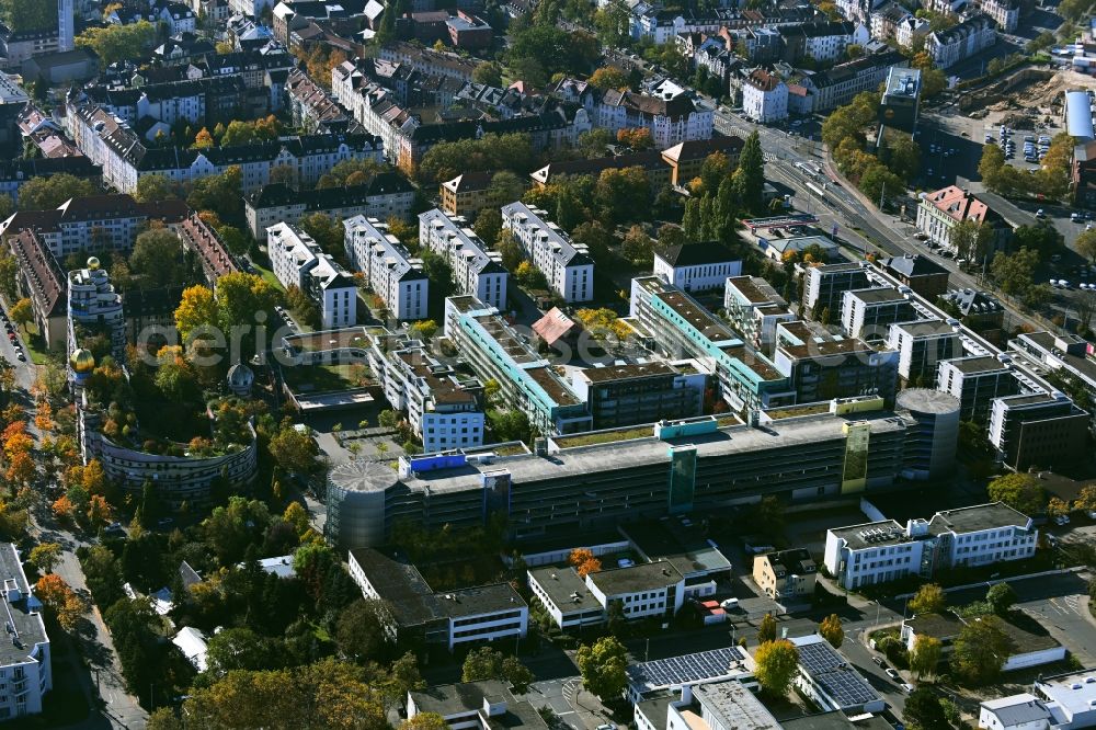 Aerial photograph Darmstadt - Office building - Ensemble on Bad Nauheimer Strasse in the district Darmstadt-Nord in Darmstadt in the state Hesse, Germany