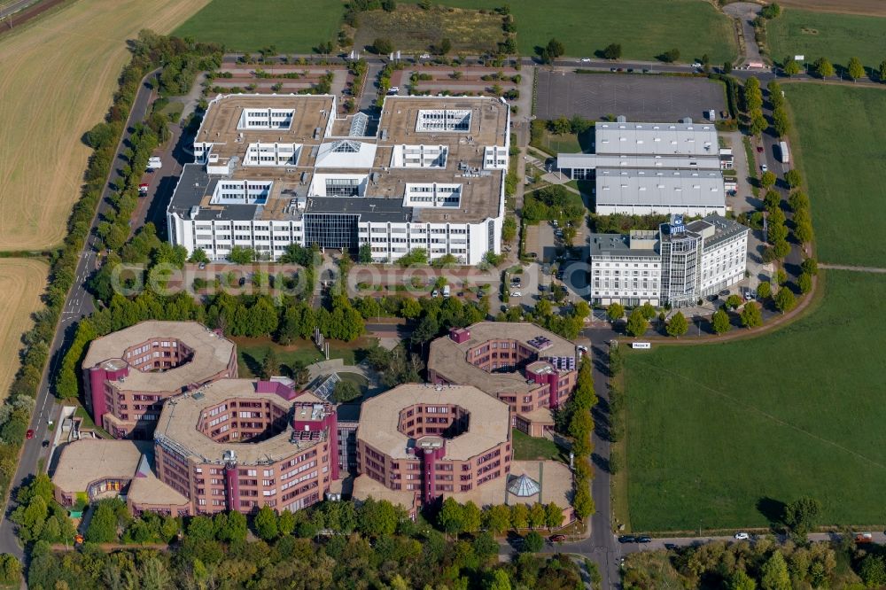 Schkeuditz from above - Office building - Ensemble on Bundesstrasse B6 in the district Doelzig in Schkeuditz in the state Saxony, Germany