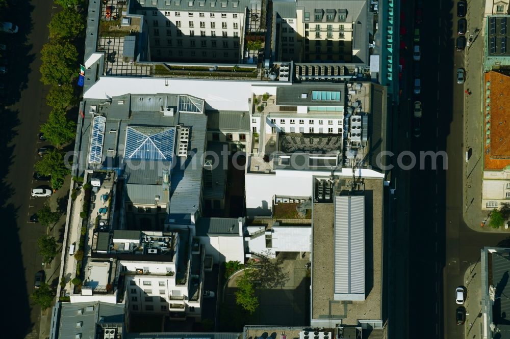 Berlin from above - Office building - Ensemble of Robert Bosch Stiftung GmbH on Franzoesische Strasse - Jaegerstrasse - Hedwigskirchgasse in the district Mitte in Berlin, Germany