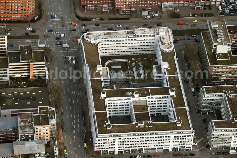Hamburg from the bird's eye view: Office building - Ensemble Heidenkampsweg - Suederstrasse in the district Hammerbrook in Hamburg, Germany