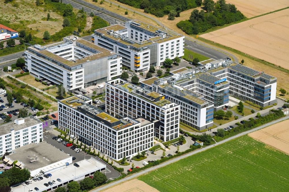 Eschborn from the bird's eye view: Office building - Ensemble on Helfmann-Park in Eschborn in the state Hesse, Germany