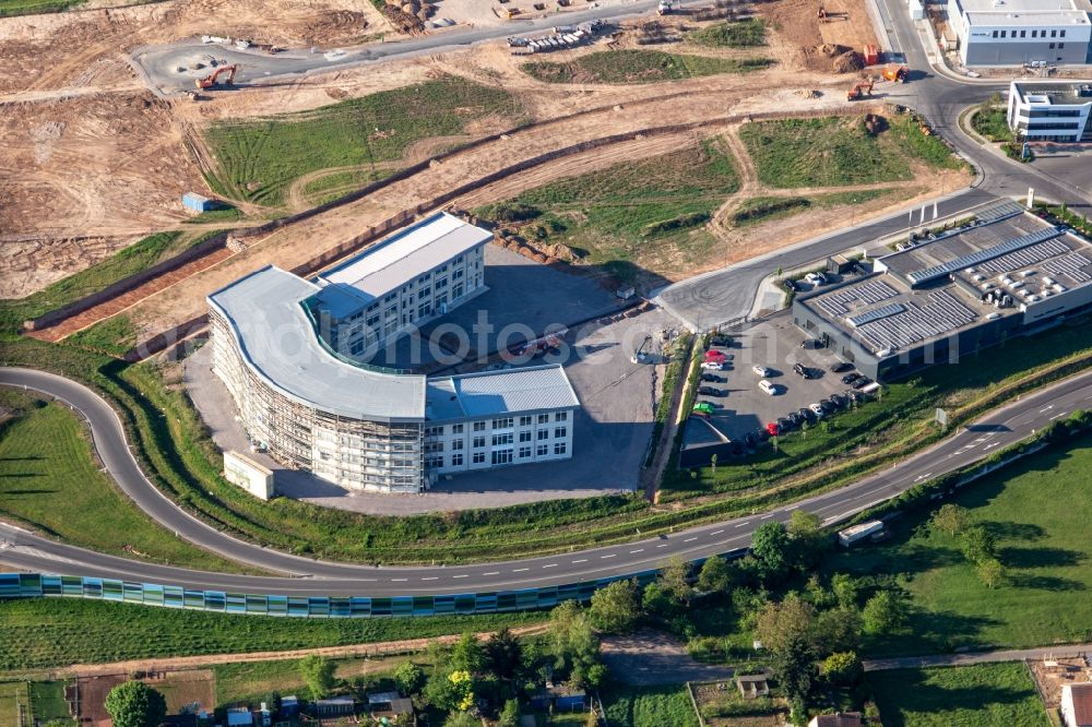 Aerial photograph Queichheim - Office building - Ensemble Hermann-Staudinger-Strasse in Queichheim in the state Rhineland-Palatinate, Germany
