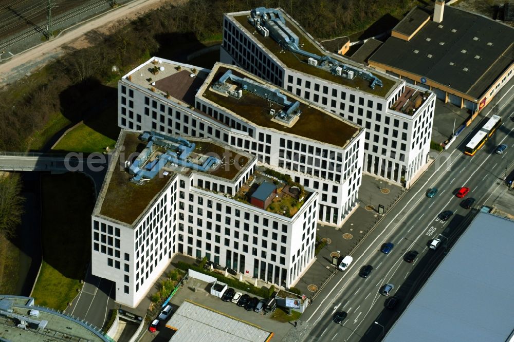 Aerial photograph Würzburg - Office building - Ensemble of Komplexes of Novum Conference & Events on Schweinfurter Strasse in Wuerzburg in the state Bavaria, Germany