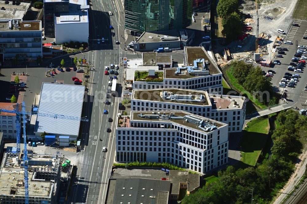 Aerial image Würzburg - Office building - Ensemble of Komplexes of Novum Conference & Events on Schweinfurter Strasse in Wuerzburg in the state Bavaria, Germany