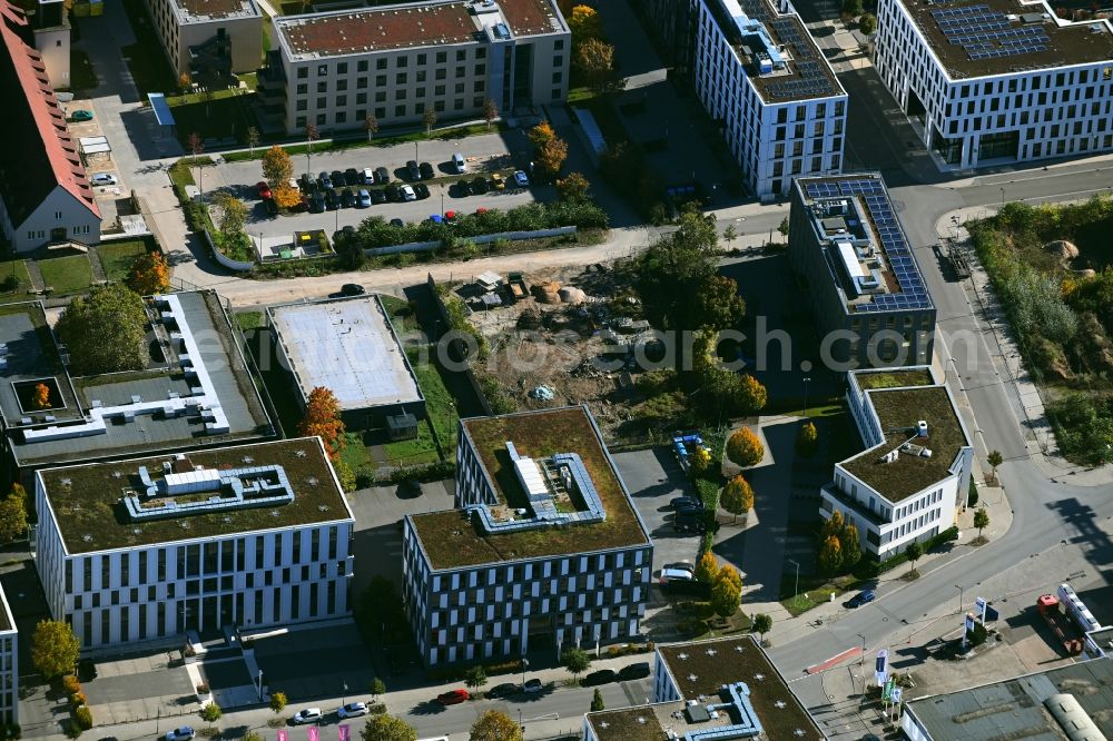 Aerial photograph Mannheim - Office building - Ensemble Konrad-Zuse-Ring corner Harrlachweg in the district Oststadt in Mannheim in the state Baden-Wuerttemberg, Germany