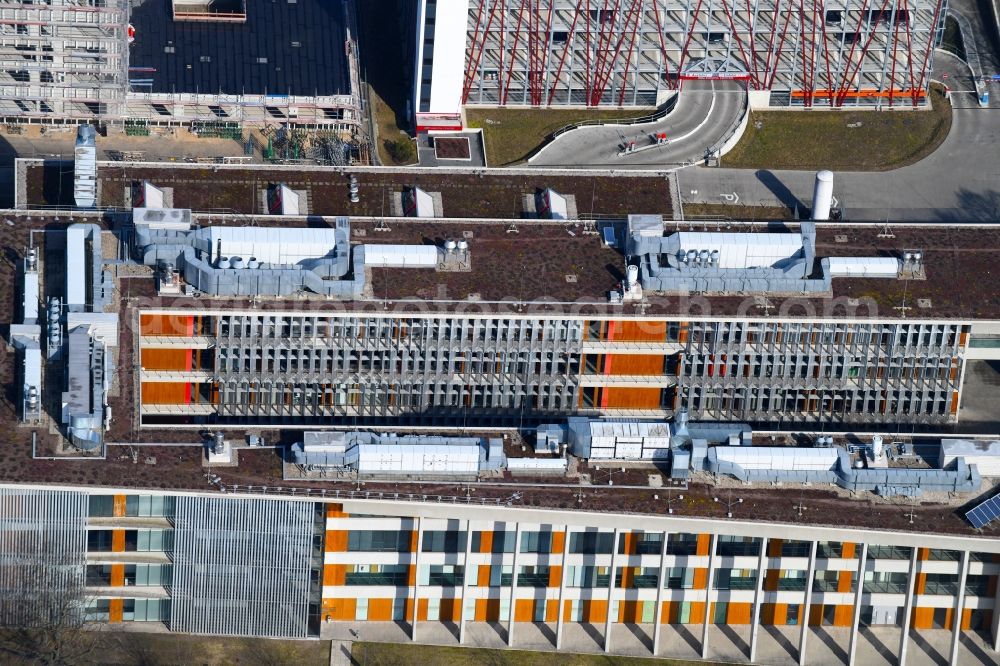 Berlin from the bird's eye view: Office building - Ensemble of Scienion AG on Volmerstrasse in the district Johannesthal in Berlin, Germany