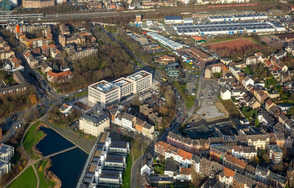 Aerial photograph Gelsenkirchen - Office building - Ensemble Wissenschaftspark Gelsenkirchen in Gelsenkirchen in the state North Rhine-Westphalia
