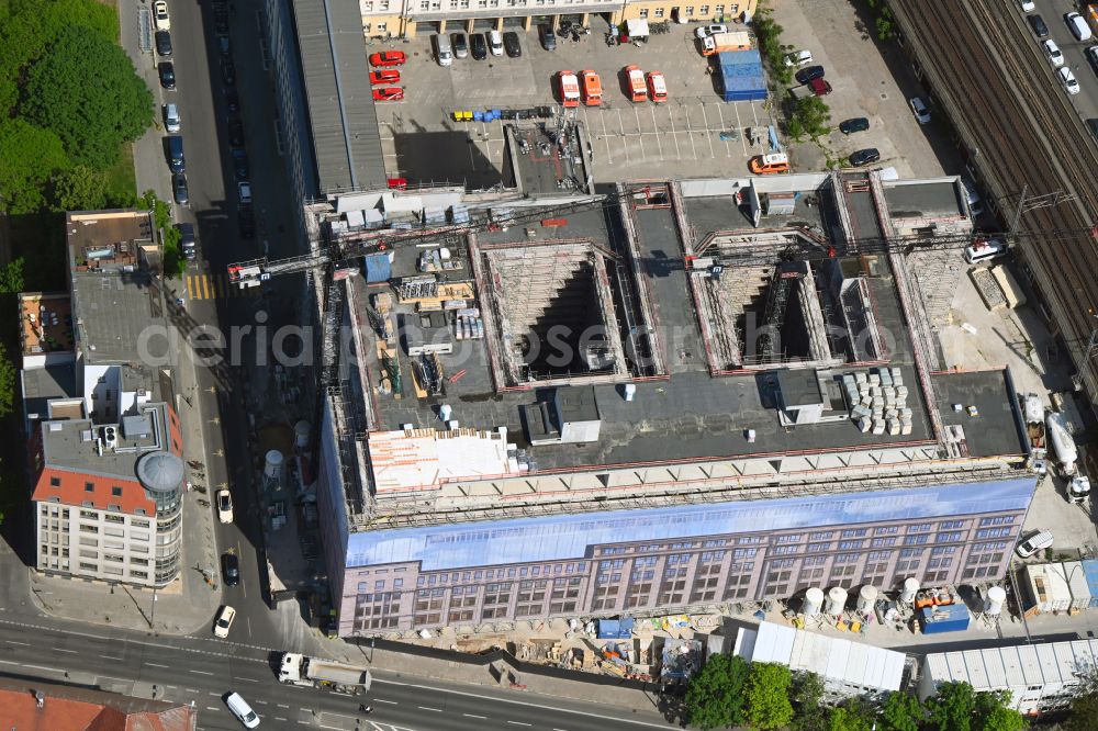 Berlin from above - Office and commercial building ensemble BEAM - Schicklerhaus an der Schicklerstrasse - Littenstrasse on Schicklerstrasse in the district Mitte in Berlin, Germany