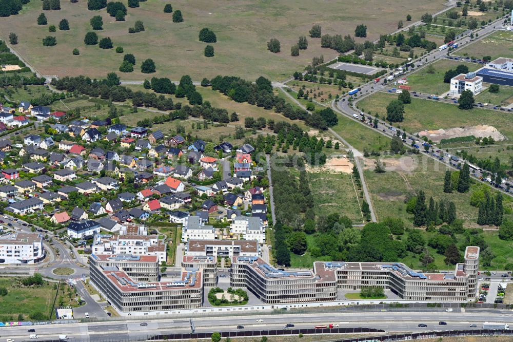 Aerial photograph Berlin - New office and commercial building Brain Box Berlin in Berlin - Adlershof, Germany