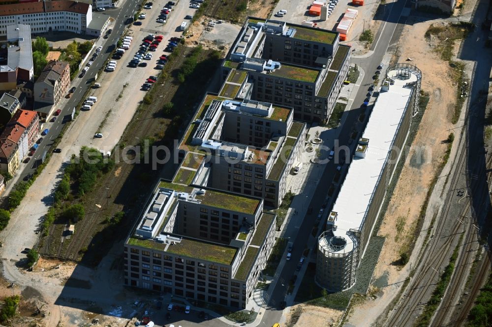 Nürnberg from the bird's eye view: New office and commercial building Orange Campus on Kohlenhofstrasse in Nuremberg in the state Bavaria, Germany