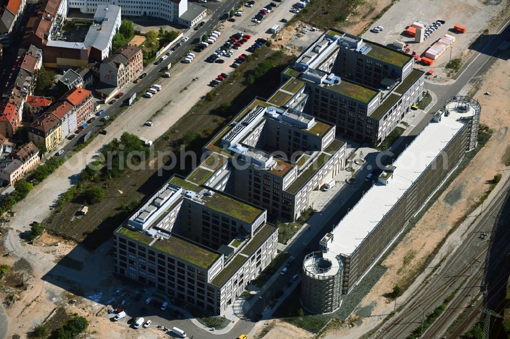 Aerial image Nürnberg - New office and commercial building Orange Campus on Kohlenhofstrasse in Nuremberg in the state Bavaria, Germany