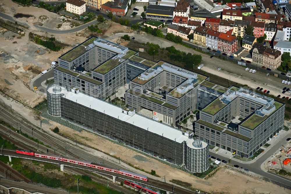 Aerial image Nürnberg - New office and commercial building Orange Campus on Kohlenhofstrasse in Nuremberg in the state Bavaria, Germany