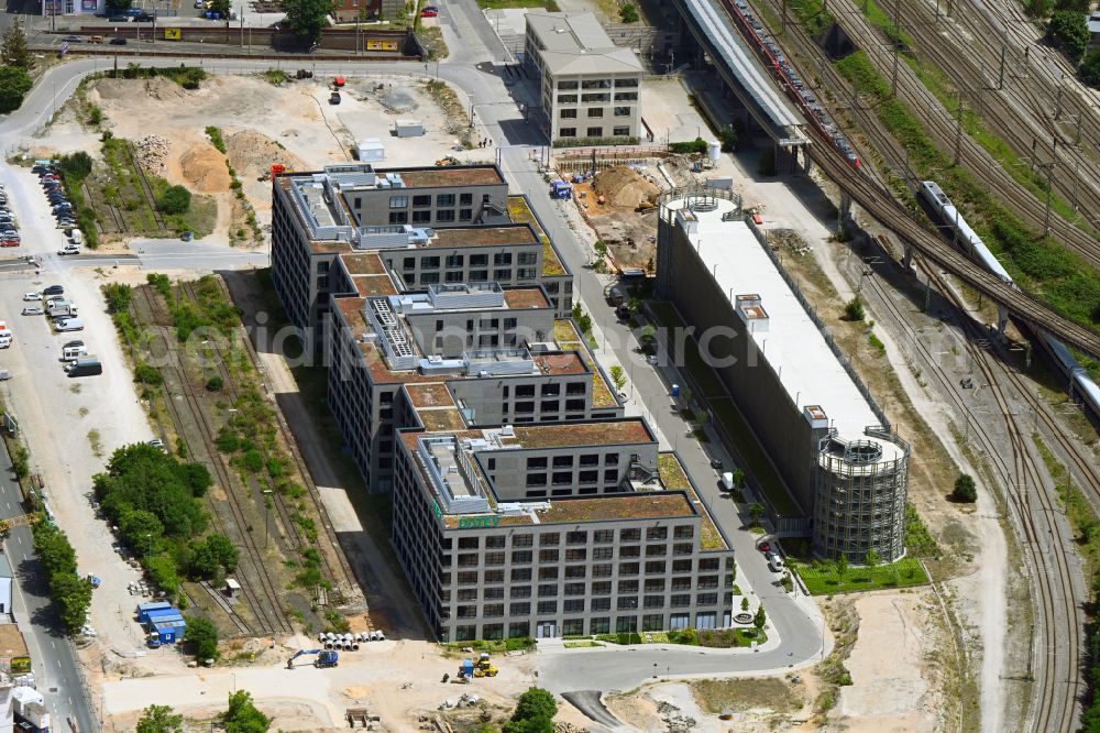 Nürnberg from the bird's eye view: New office and commercial building Orange Campus on Kohlenhofstrasse in Nuremberg in the state Bavaria, Germany