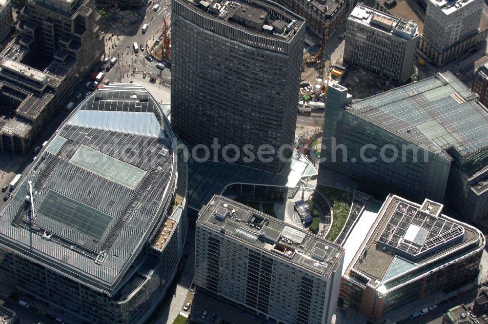 Aerial photograph London - View at the office and commercial complex Cardinal Place in the district City of Westminster in London in the county of Greater London in the UK. The complex consists of three buildings with over one million square meters. It was planned by the company EPR Architects and built by Sir Robert McAlpine