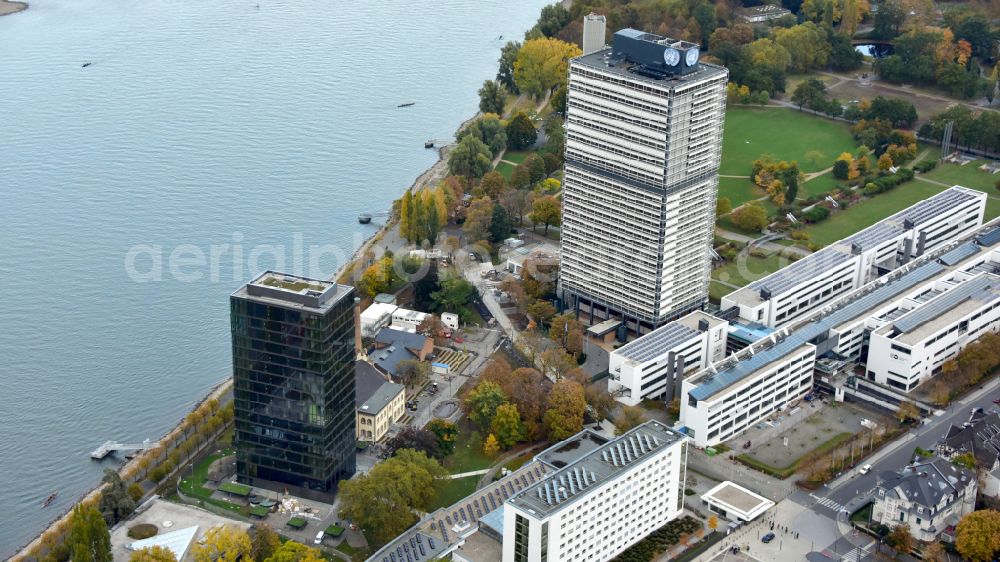 Aerial photograph Bonn - Office and corporate management high-rise building UN-Campus on street Hermann-Ehlers-Strasse in the district Gronau in Bonn in the state North Rhine-Westphalia, Germany