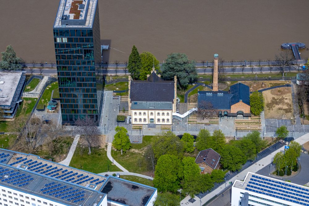 Aerial image Bonn - Office and corporate management high-rise building UN-Campus on street Hermann-Ehlers-Strasse in the district Gronau in Bonn in the state North Rhine-Westphalia, Germany