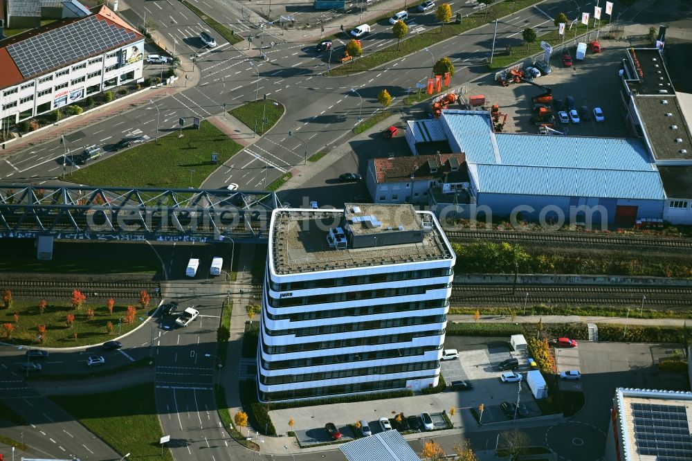 Aerial photograph Saarbrücken - Office and corporate management high-rise building Tower of juris GmbH in the district Sankt Johann in Saarbruecken in the state Saarland, Germany