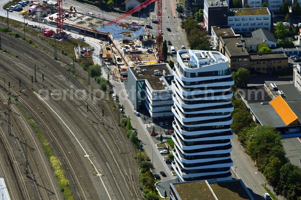 Aerial photograph Bietigheim-Bissingen - Office and corporate management high-rise building SKY- Langer Juergen in Bietigheim-Bissingen in the state Baden-Wuerttemberg, Germany