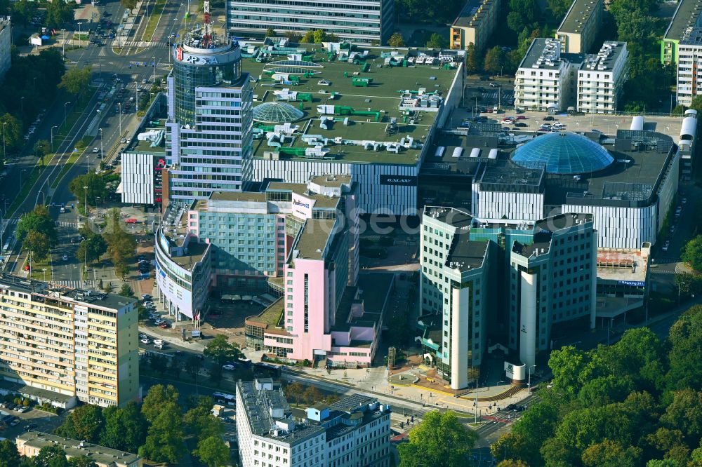 Szczecin - Stettin from the bird's eye view: Office and corporate management high-rise building in Szczecin in West Pomeranian, Poland