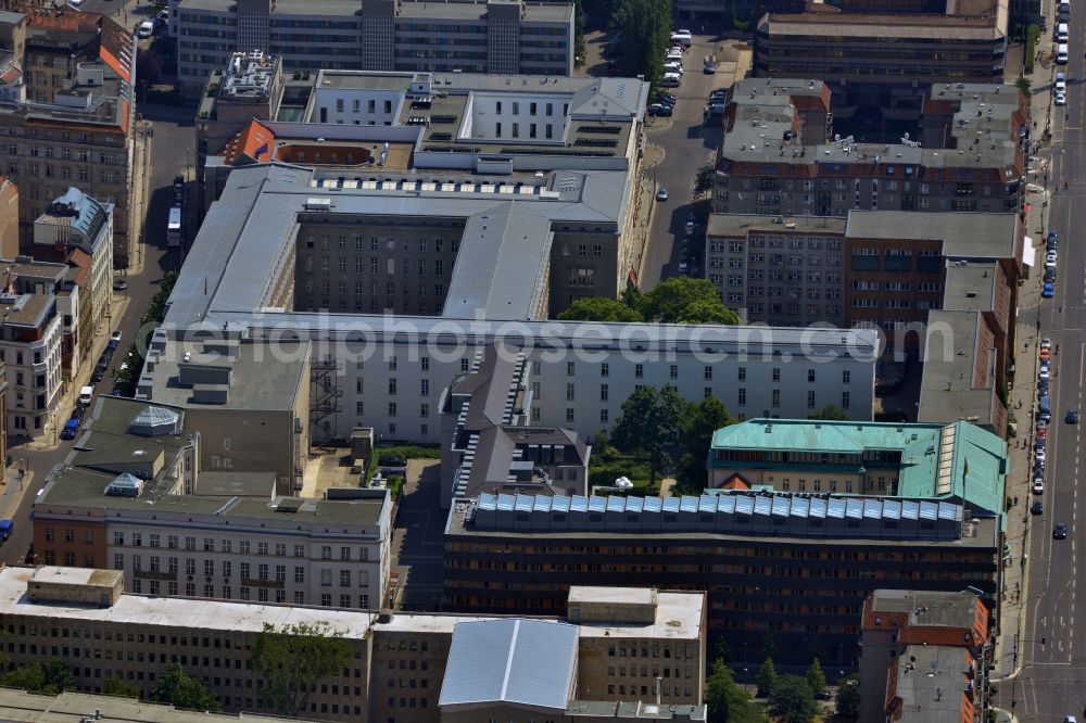 Aerial image Berlin - You can see office buildings in Berlin Mitte between Mauerstrasse and Wilhelmstrasse. Located here are the Federal Ministry of Food and Agriculture, the Federal Agency for Consumer Protection and Food Safety, and the Federal Ministry of Labour and Social Affairs