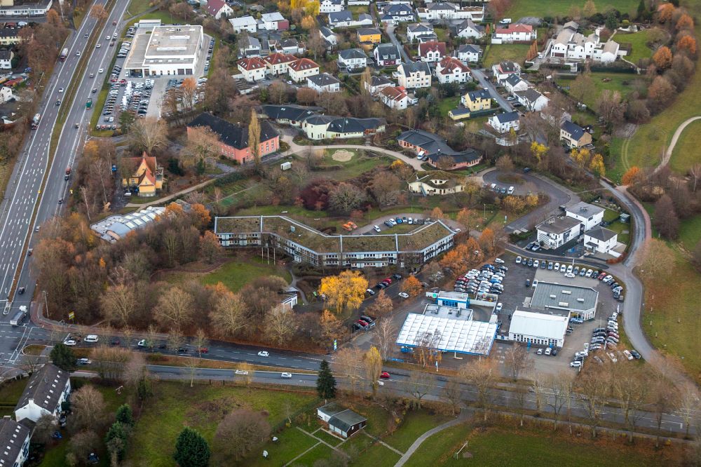 Aerial image Soest - Office building of Bau-und Liegenschaftsbetrieb NRW Soest on Wisbyring in Soest in the state North Rhine-Westphalia, Germany