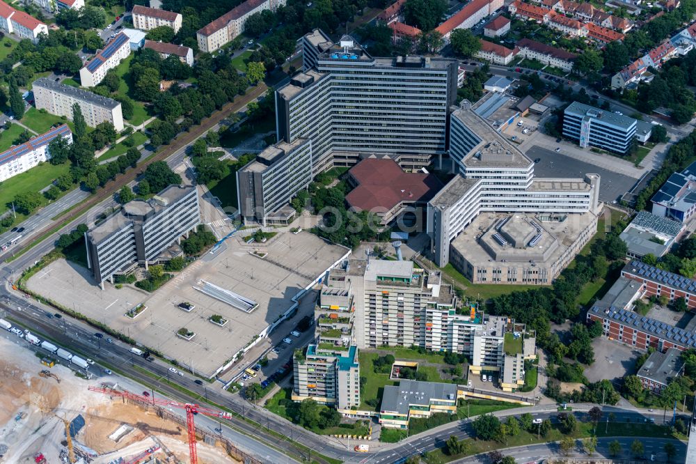 Aerial photograph Nürnberg - Office building of the administration and commercial building of the Federal Employment Agency on Weddigenstrasse in the district Ludwigsfeld in Nuremberg in the state Bavaria, Germany
