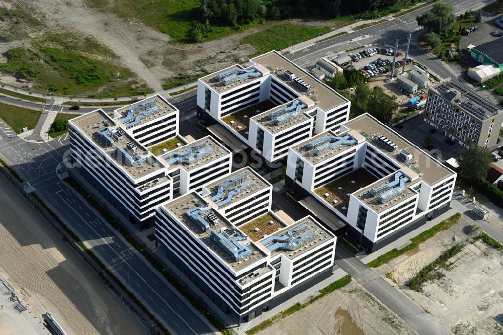Aerial photograph Ingolstadt - Office building on the IN-Campus on Eriagstrasse in the district Niederfeld in Ingolstadt in the state Bavaria, Germany