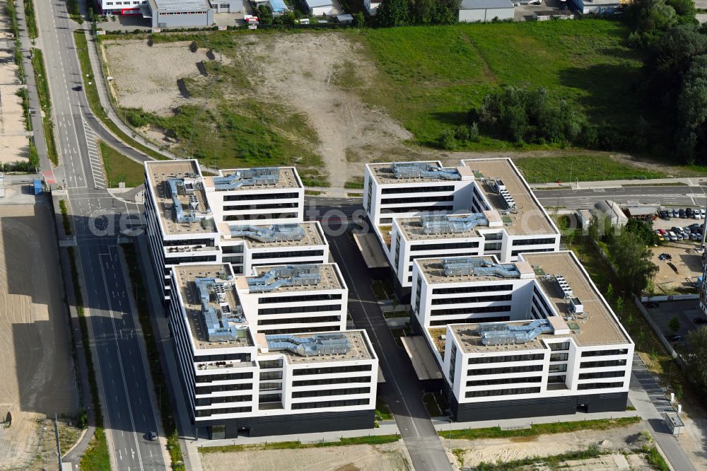 Aerial image Ingolstadt - Office building on the IN-Campus on Eriagstrasse in the district Niederfeld in Ingolstadt in the state Bavaria, Germany