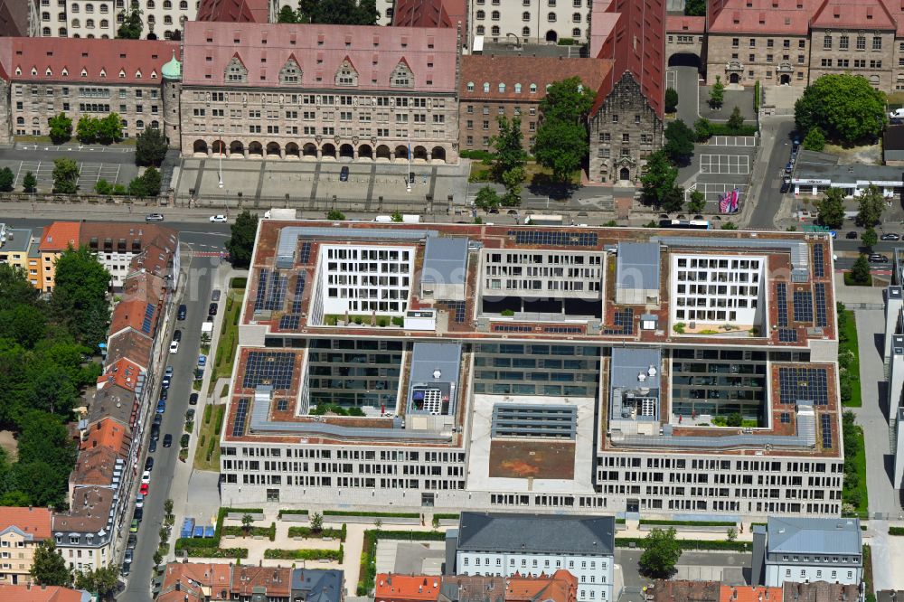 Aerial photograph Nürnberg - Office building of the administration and commercial building DATEV IT-Campus between Feuerleinstrasse, Adam-Klein-Strasse and Dr. Heimt-Sebiger-Strasse in the district Baerenschanze in Nuremberg in the state Bavaria, Germany