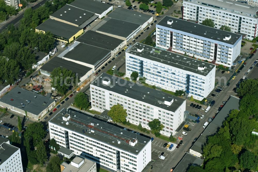 Aerial photograph Berlin - Office building along the Storkower Strasse in Berlin, Germany