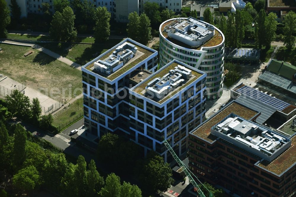 Berlin from the bird's eye view: Office building on EUREF-Conpus on Torgauer Strasse in the district Schoeneberg in Berlin, Germany