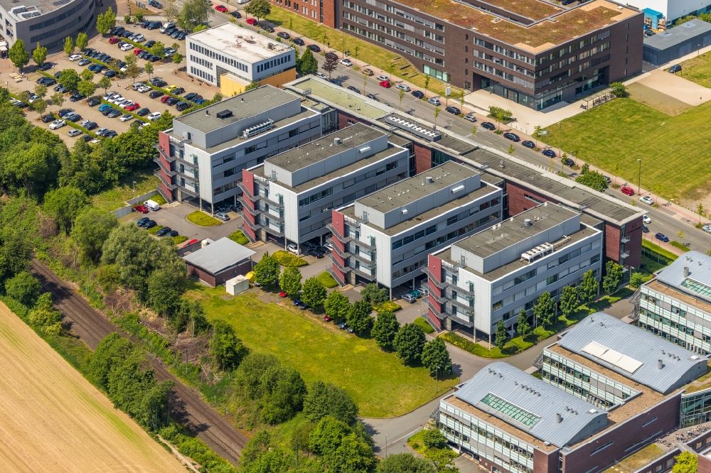 Aerial image Dortmund - Office building of Eurofins Inlab GmbH on Otto-Hahn-Strasse in the district Barop in Dortmund in the state North Rhine-Westphalia, Germany