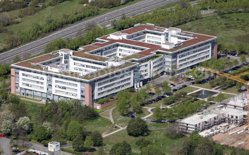 Aerial photograph Erfurt - Office building on Europaplatz with Thueringer Landesamt fuer Statistik in Erfurt in the state Thuringia, Germany