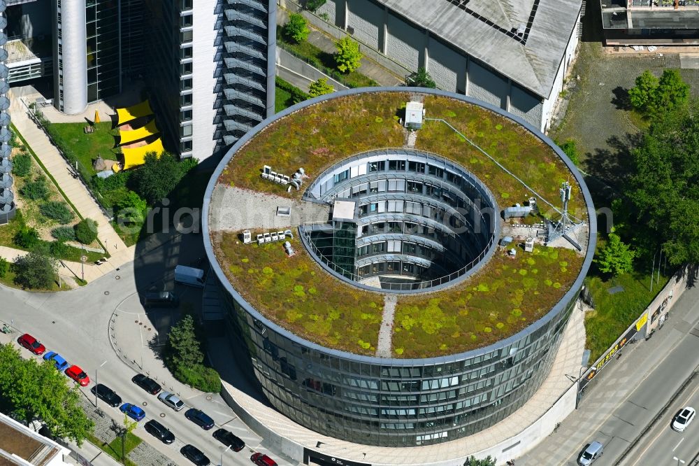 München from the bird's eye view: Office building Five Rings Muenchen on Dingolfinger Strasse in the district Berg am Laim in Munich in the state Bavaria, Germany