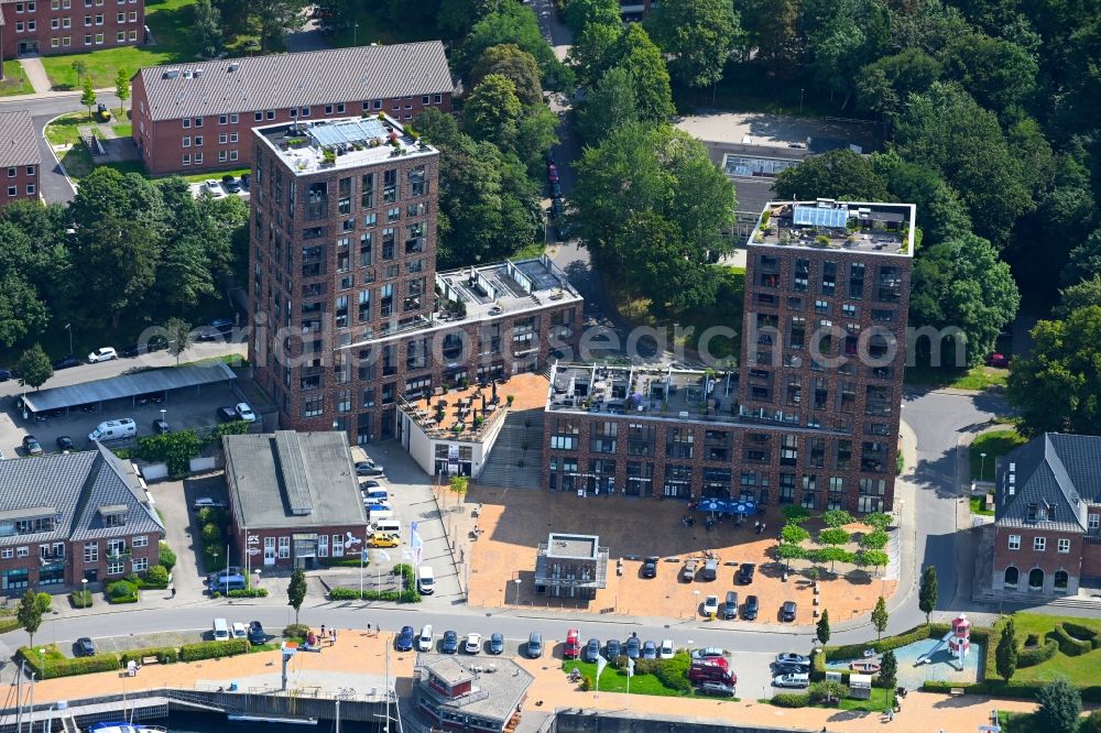Aerial image Flensburg - Office building on Foerdepromenade in Flensburg in the state Schleswig-Holstein, Germany
