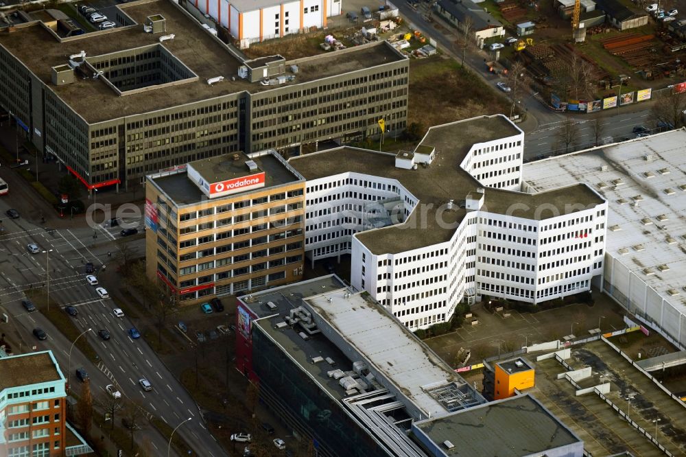 Aerial image Hamburg - Office building Friedrich-Ebert-Donm - Am Stadtrand in the district Wandsbek in Hamburg, Germany