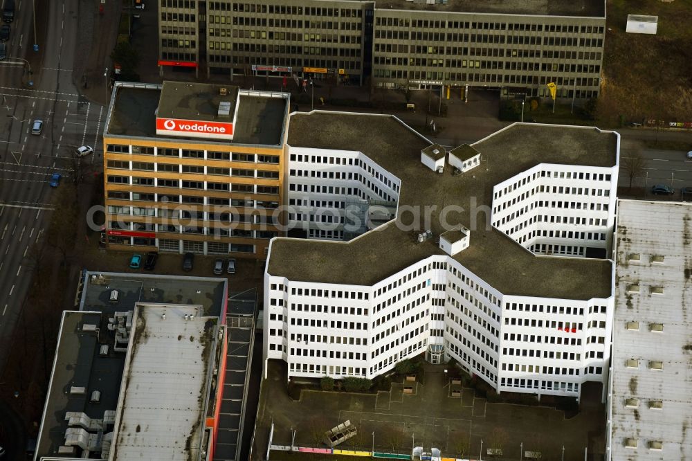 Hamburg from above - Office building Friedrich-Ebert-Donm - Am Stadtrand in the district Wandsbek in Hamburg, Germany