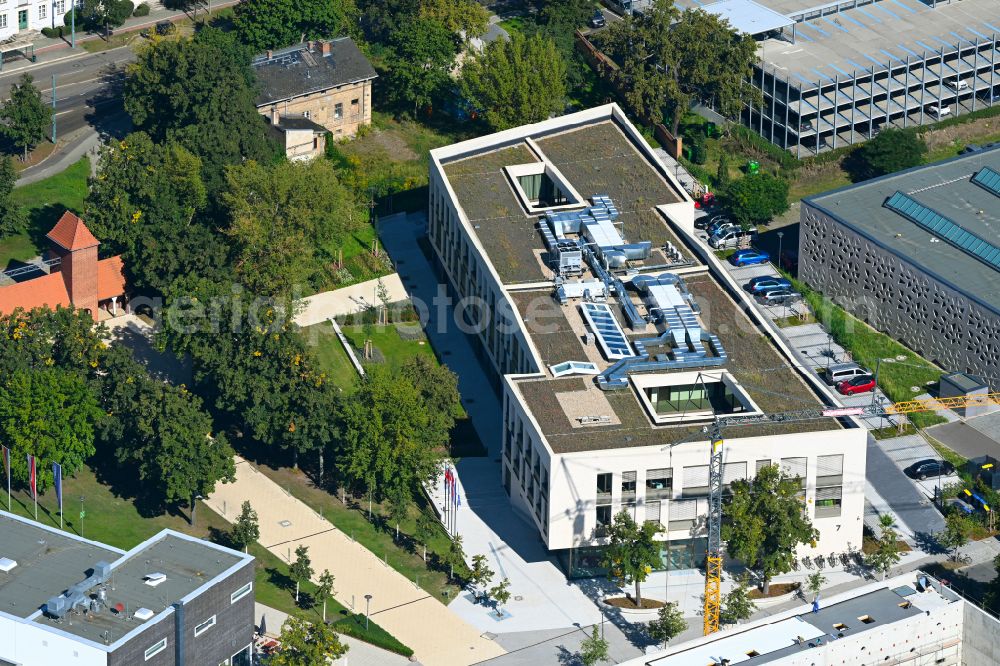 Aerial photograph Potsdam - Office building of the administrative and commercial building Haus des Sports of the Landessportbund Brandenburg e.V. on the street Olympischer Weg in the district Potsdam West in Potsdam in the state Brandenburg, Germany