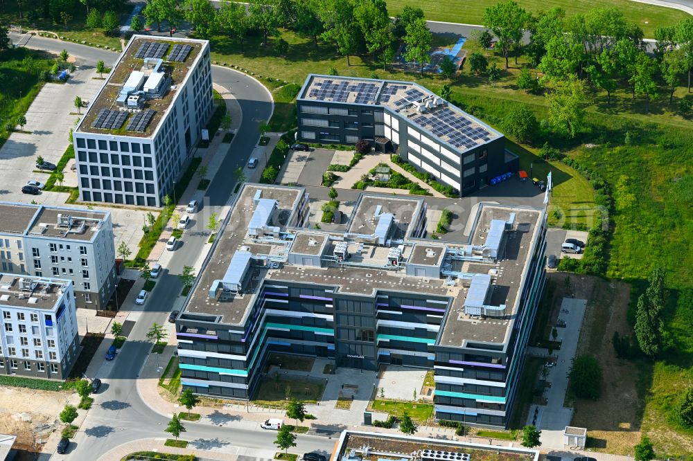 Aerial photograph Würzburg - Office building InnoHubs on street Leightonstrasse in the district Frauenland in Wuerzburg in the state Bavaria, Germany