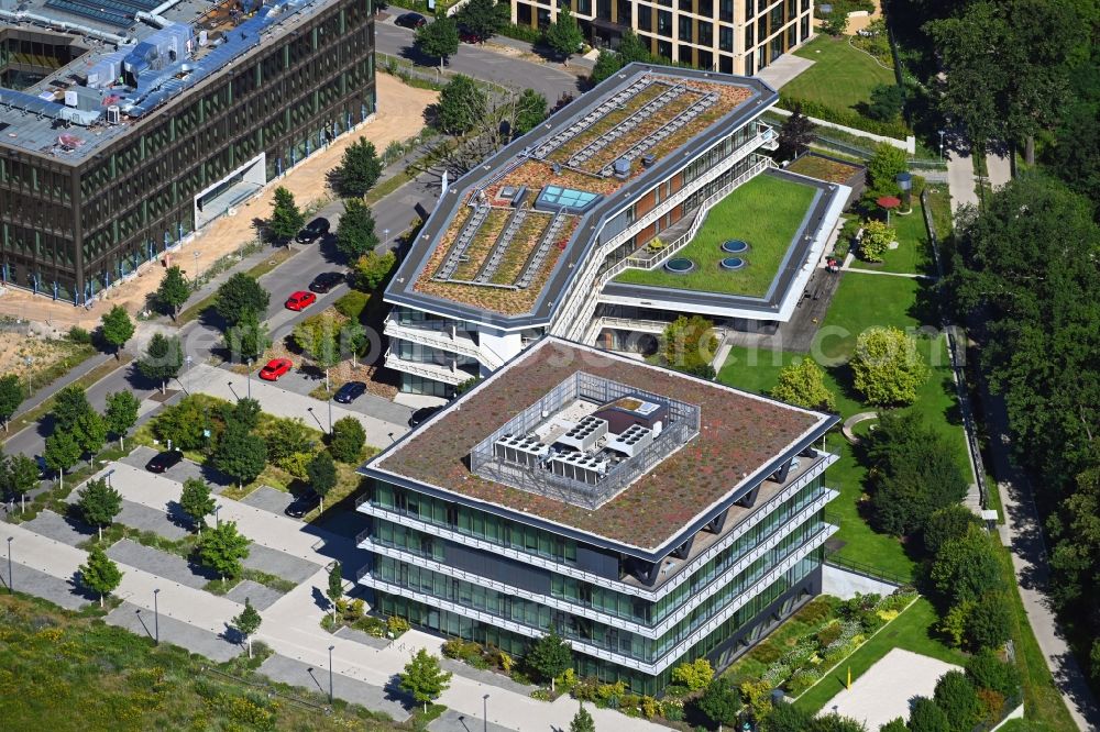 Potsdam from above - Office building Innovation Center 2.0 in the district Nedlitz in Potsdam in the state Brandenburg, Germany