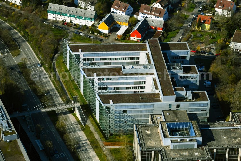Aerial image Stuttgart - Office building on Albstrasse in the district Degerloch in Stuttgart in the state Baden-Wuerttemberg, Germany