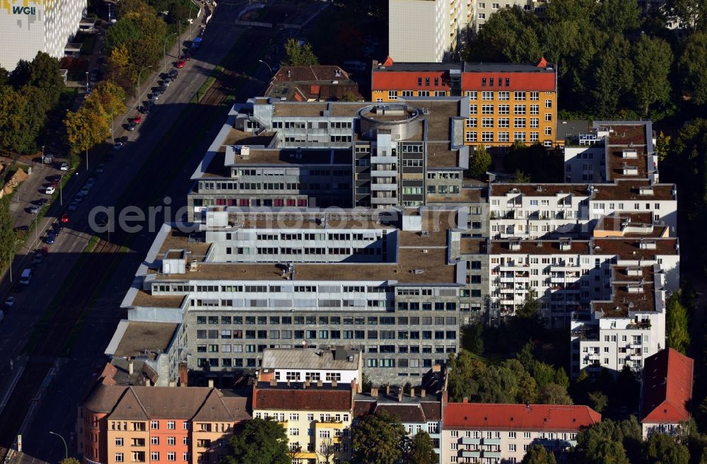 Berlin from the bird's eye view: Office building Moellendorff Passage on Moellendorffstrasse in the district Lichtenberg in Berlin, Germany